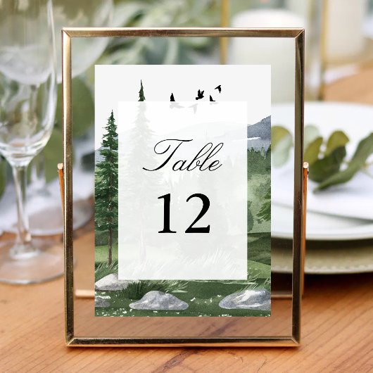 Cartes de Numéro de Table de Mariage sur le Thème