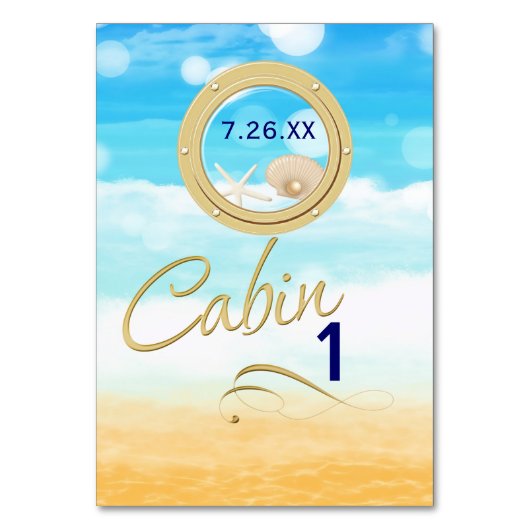 Cartes de numéro de table de port de bateau de cro (Par défaut)