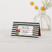 Cartes de numéro de table des Mariages de rose noi (Dos)