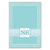 Cartes de numéro de table du mariage de dentelle (Dos)