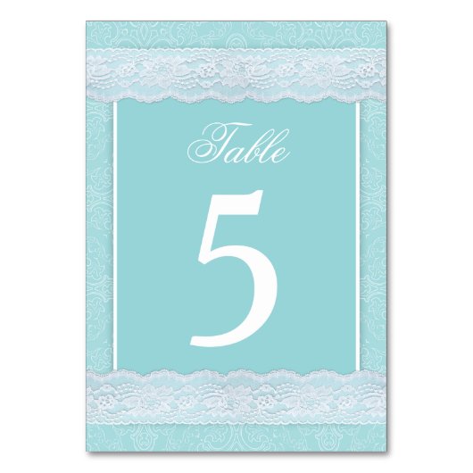 Cartes de numéro de table du mariage de dentelle (Par défaut)