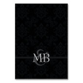 Cartes de numéro de table du mariage de rose de so (Dos)