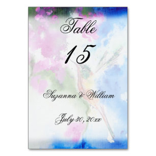 Cartes de Numéro de Table du Mariage des colibris