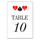 Cartes de numéro de table du mariage romantique La (Dos)