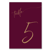 Cartes de numéro de table du mariage royal (Par défaut)