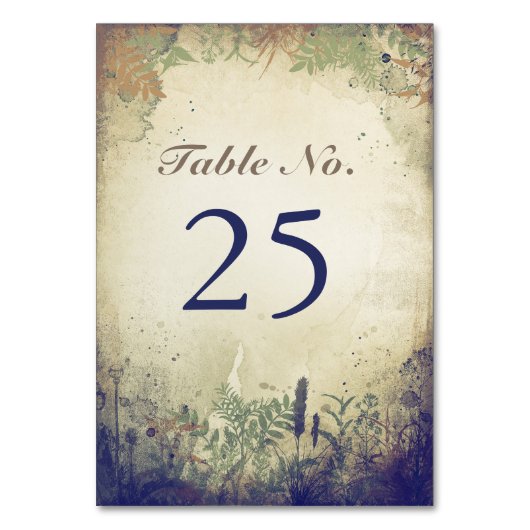 Cartes de numéro de table du Mariage Rustic WOODLA (Par défaut)