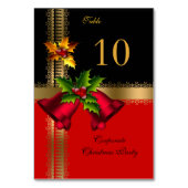 Cartes de numéro de table Fête de Noël de Noël d'e (Dos)