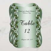 Cartes de numéro de table irlandaise (Devant / Derrière)