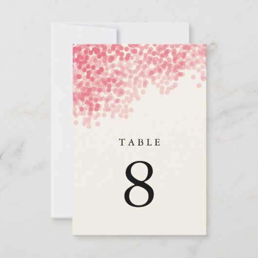 Cartes de numéro de table Légère Douceur Rose (Devant)