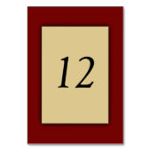 Cartes de numéro de table Marcella (Dos)