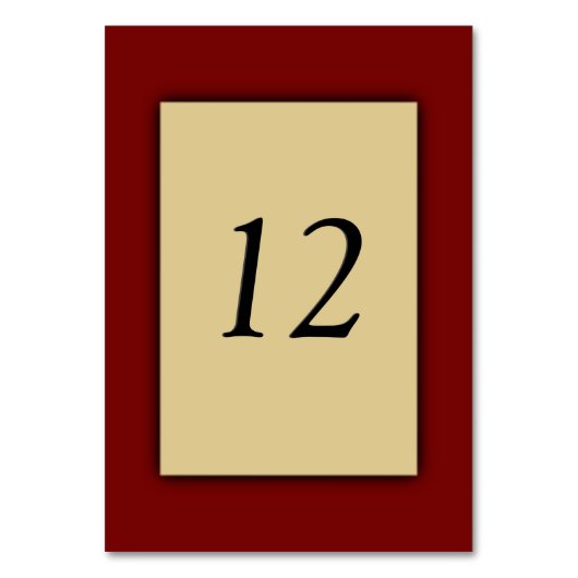 Cartes de numéro de table Marcella (Par défaut)