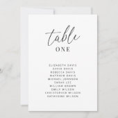 Cartes de numéro de table Mariage modernes avec no (Devant)