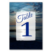 Cartes de Numéro de Table Mariage Stark Blue Ocean (Par défaut)