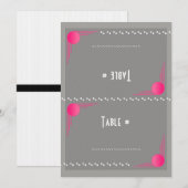 Cartes de numéro de table pliables South Beach Dec (Devant / Derrière)