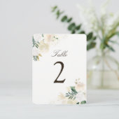 Cartes de numéro de table romantiques rustiques en (Debout devant)