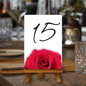 Cartes de numéro de table verticale Mariage Rose r