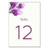 Cartes de Numéro de tableau de Calla Violet (Par défaut)