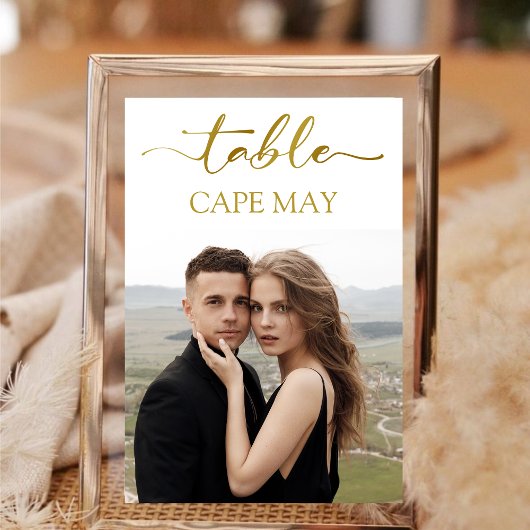 Cartes de numéro de tableau de photo Mariage blanc