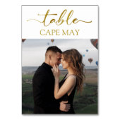 Cartes de numéro de tableau de photo Mariage blanc (Dos)