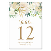 Cartes de numéro de tableau du Mariage de fleurs b (Dos)