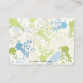 Cartes de numéro de tableau du Mariage Floral Vert (Dos)