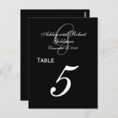Cartes de numéro de tableau du Mariage Monogramme  (Devant / Derrière)