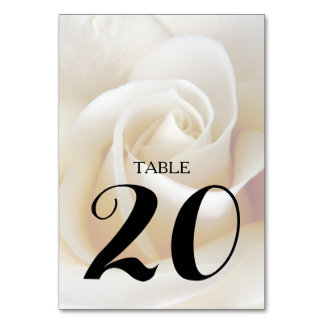 Cartes de numéro de tableau du Mariage Rose de crè