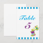 Cartes de numéros de table d'anniversaire de tasse (Devant / Derrière)