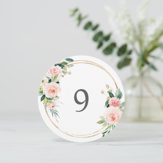 Cartes de numéros de table de cercle (Debout devant)