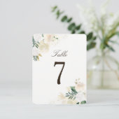 Cartes de numéros de table de forêt rustique roman (Debout devant)