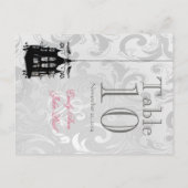 Cartes de numéros de table de mariage à cage à ois (Dos)