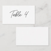 Cartes de numéros de table de mariage à écriture m (Devant / Derrière)