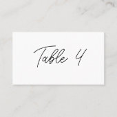 Cartes de numéros de table de mariage à écriture m (Devant)