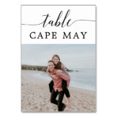 Cartes de numéros de table de mariage à thème de v (Dos)