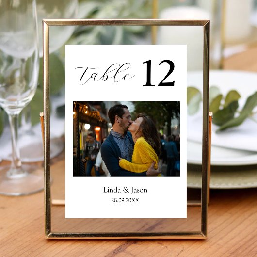 Cartes de numéros de table de mariage à thème de v