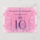 Cartes de Numéros de Table de Mariage Chandeliers (Devant)