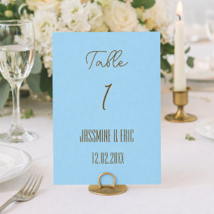 Cartes de numéros de table de mariage classiques