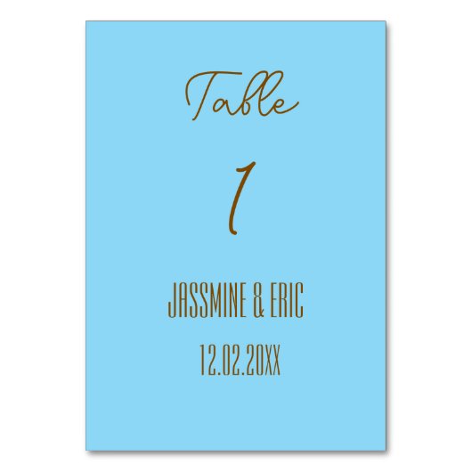 Cartes de numéros de table de mariage classiques (Par défaut)