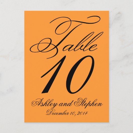 Cartes de numéros de table de mariage élégantes or (Devant)