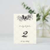 Cartes de numéros de table de mariage oiseaux vint (Debout devant)
