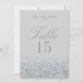 Cartes de numéros de table de mariage pailletées a (Dos)
