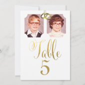 Cartes de numéros de table de mariage Photos Old S (Dos)