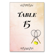 Cartes de numéros de table de tennis