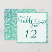 Cartes de numéros de table pour mariage sur la pla (Devant / Derrière)
