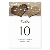 Cartes de numéros de table Rustic Country Burlap a (Par défaut)