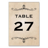 Cartes de numéros de table Vintage rustique (Par défaut)