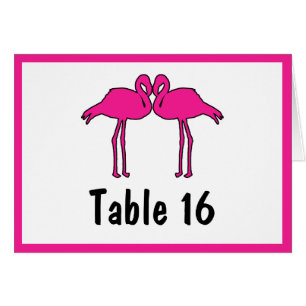 Cartes de numéros de tableau de Flamants roses ros