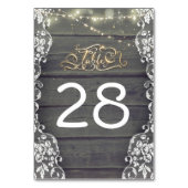 Cartes de numéros de tableau de la chaîne de dente (Dos)