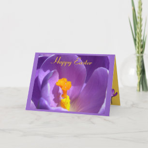 Cartes de Pâques Fleurs de Crocus Carte de voeux p
