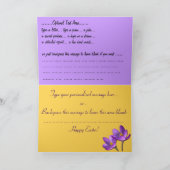 Cartes de Pâques Fleurs de crocus Carte de voeux p (Intérieur)